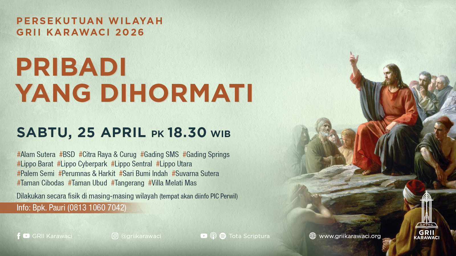 GRII Karawaci - Persekutuan Wilayah (Pribadi yang Dihormati)