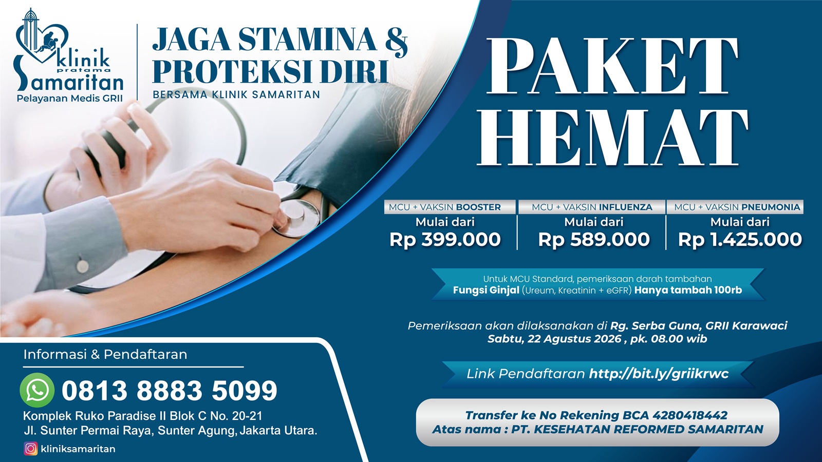 Klinik Samaritan - Jaga Stamina & Proteksi Diri (Agustus 2026)