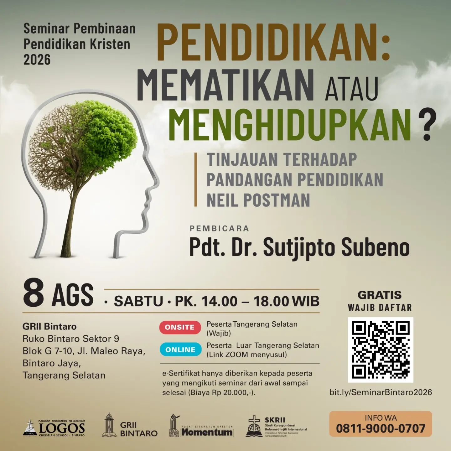 Seminar Pembinaan Pendidikan Kristen 2026 (Pendidikan Mematikan atau Menghidupkan)